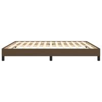 Bedframe zonder matras stof donkerbruin 160x200 cm - thumbnail