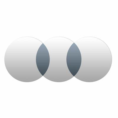 Wandspiegel DKD Home Decor Zwart Modern Cirkels 118,5 x 2 x 50 cm