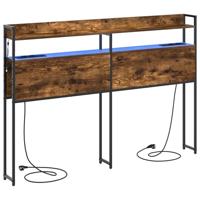 Hoofdbord met plank Gerookt eiken 150 cm Bewerkt hout - thumbnail