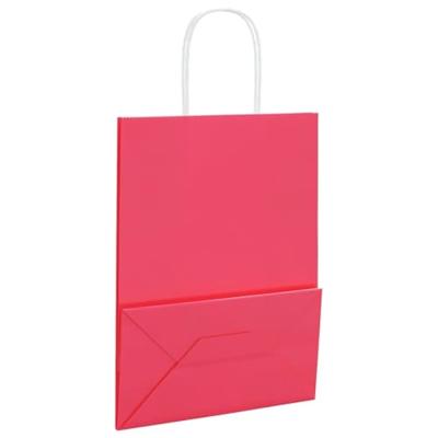 VidaXL Papieren zakjes 50 st met hengsels 21x11x28 cm roze