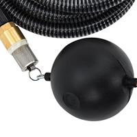 VidaXL Zuigslang met messing koppelingen 1,1&apos;&apos; 15 m pvc zwart - thumbnail