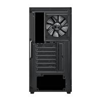 FSP Fortron CMT218 Midi-tower PC-behuizing Zwart 4 voorgeïnstalleerde LED-ventilators, Zijvenster - thumbnail