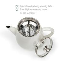 Bredemeijer theepot duet Eva 1,1 Liter wit - thumbnail