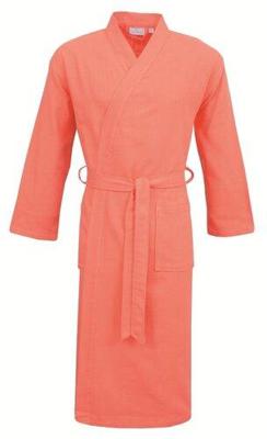 Carl Ross Carl Ross Unisex Badjas Kimono 38100 Coral/Offwhite L