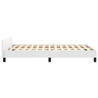 Bedframe met hoofdbord kunstleer wit 120x190 cm - thumbnail