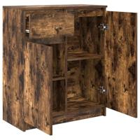 Dressoir met lade 71x35x84 cm spaanplaat gerookt eikenkleurig - thumbnail