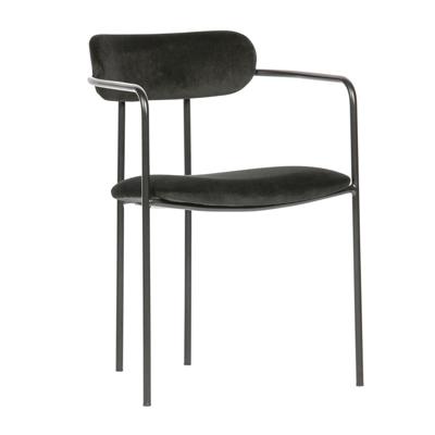 WOOOD Eetkamerstoel 'Ivy' Velvet, kleur Zwart