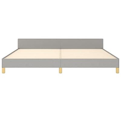 Bedframe zonder matras stof lichtgrijs 200x200 cm