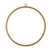 Decoratie hanger Ring DIY goudkleurig 30 cm | 24 stuks - thumbnail