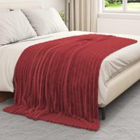 VidaXL Kleden 6 pcs bordeaux rood 200 x 150 cm fleece - thumbnail