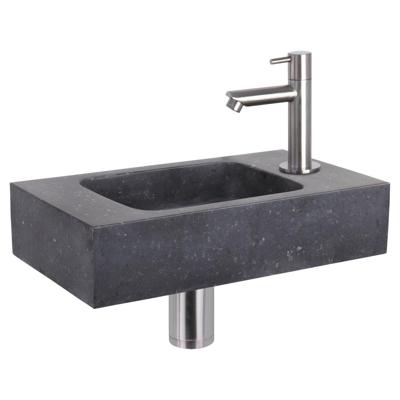Differnz fonteinset bombai black natuursteen kraan recht mat chroom 40 x 22 x 9 cm Differnz fonteinset bombai black natuursteen kraan recht mat chroom 40 x 22 x 9 cm