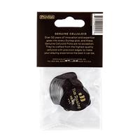 Dunlop 485P03HV Celluloid Teardrop Black Pick Heavy plectrumset (12 stuks) - thumbnail