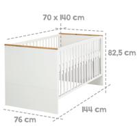 roba Kinderbed Finn 70 x 140 cm (witte poten) - thumbnail