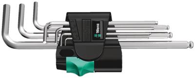 Wera 950 PKL/7 SM N Inbus Haakse schroevendraaierset 1.5 mm, 2 mm, 2.5 mm, 3 mm, 4 mm, 5 mm, 6 mm 7-delig