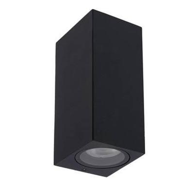 Lucide ZARO - Wandspot / Wandlamp Binnen/Buiten - 2xGU10 - IP65 - Zwart