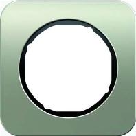 Hager berker R.1 afdekraam metaal, roestvaststaal (RVS) - thumbnail