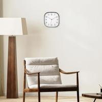 TFA Dostmann 60.3076.01 Wandklok Kwarts 279 mm x 49 mm x 279 mm Zwart Slepend uurwerk (geluidsloos) - thumbnail