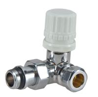 Riko luxe therm. ventiel 1/2&apos;&apos;x15 (M22) knel haaks links chroom - thumbnail