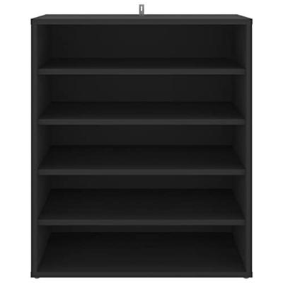 Schoenenkast 60x35x70 cm bewerkt hout zwart