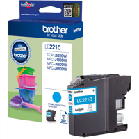 Inktcartridge Brother LC-221C blauw - thumbnail