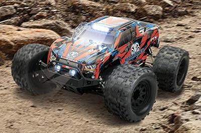 FTX 1/10 RamRaider Brushless MT 4WD RTR - Rood/Blauw FTX 1/10 RamRaider Brushless MT 4WD RTR - Rood/Blauw