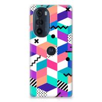 Motorola Edge 30 Pro | TPU Hoesje | Blokken Kleurrijk - thumbnail