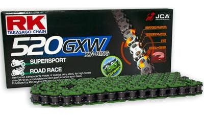 RK Chains 520 gxw 110 n green/black open