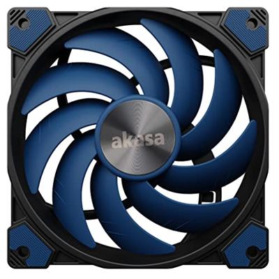 Akasa ALUCIA SC Computer behuizing, Processor Ventilator 12 cm Zwart, Blauw 1 stuk(s)