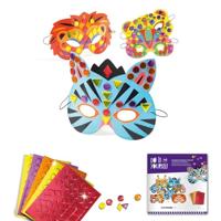 Creatieve set Jungle dieren 5 maskers DJECO meerkleurig - thumbnail