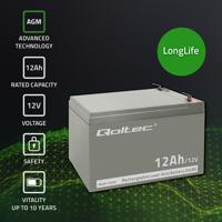 Qoltec 53049 AGM-accu | 12V | 12Ah - thumbnail