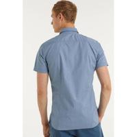 BOSS Casual slim fit overhemd Magneton met all over print blauw - thumbnail