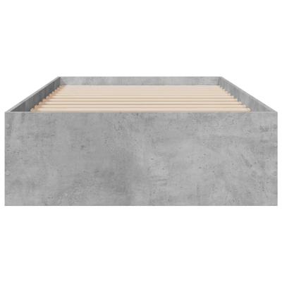 Bedframe met lades bewerkt hout betongrijs 90x200 cm