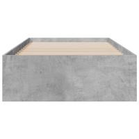 Bedframe met lades bewerkt hout betongrijs 90x190 cm - thumbnail