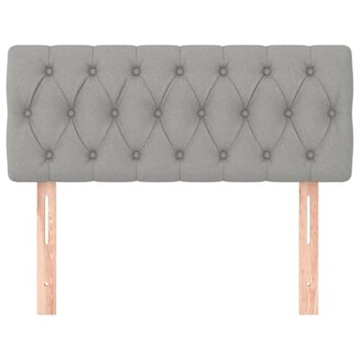 Hoofdbord 100x7x78/88 cm stof lichtgrijs