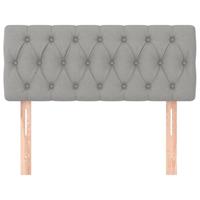 Hoofdbord 100x7x78/88 cm stof lichtgrijs - thumbnail