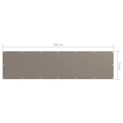 VidaXL Balkonscherm 75x300 cm oxford stof taupe
