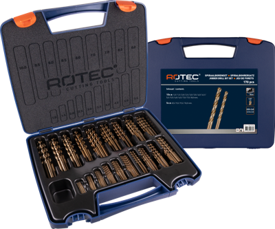 Rotec Spiraalborenset | 110 | DIN 338 | Type HD-S | 170-dlg | ø1-10 - 900.0172WK