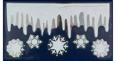 Raamsticker sneeuwvlok 44,5 cm | 48 stuks