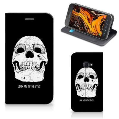 Mobiel BookCase Samsung Galaxy Xcover 4s Skull Eyes Mobiel BookCase Samsung Galaxy Xcover 4s Skull Eyes