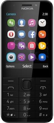Nokia 230 alle dragers, smartphone (7,11 cm (2,8 inch), 16 MB, 2 megapixel, besturingssysteem Series 30+, Dual Sim) dark silver