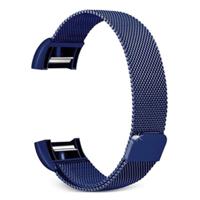 Smart Watch roestvrijstalen polsband horlogeband voor FITBIT charge 2 (blauw) - thumbnail