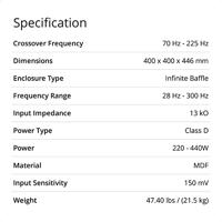 Q Acoustics: Q B12 Subwoofer - Hoogglans Wit - thumbnail