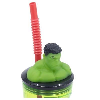 Beker met Rietje The Avengers Seven Wonders Hulk 360 ml