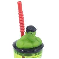 Beker met Rietje The Avengers Seven Wonders Hulk 360 ml - thumbnail