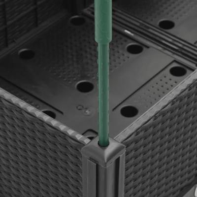 Plantenbak met latwerk 80x40x142,5 cm polypropeen zwart Plantenbak met latwerk 80x40x142,5 cm polypropeen zwart