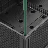 Plantenbak met latwerk 80x40x142,5 cm polypropeen zwart - thumbnail
