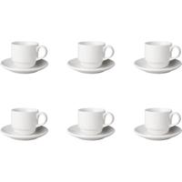 Mammoet Kop en schotel Budgetline Breed 20 cl 13.5 cm wit 6 stuks - thumbnail