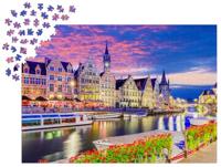 Ghent at Twilight - België Puzzel 1000 Stukjes - thumbnail