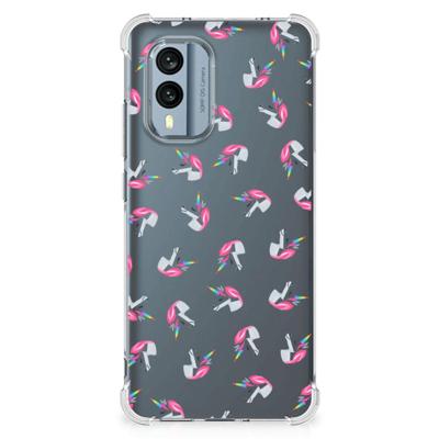 Doorzichtige Silicone Hoesje voor Nokia X30 Unicorns Doorzichtige Silicone Hoesje voor Nokia X30 Unicorns