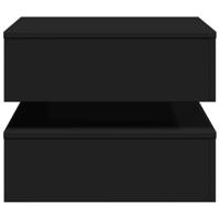 Salontafel met LED-verlichting 50x50x40 cm zwart - thumbnail